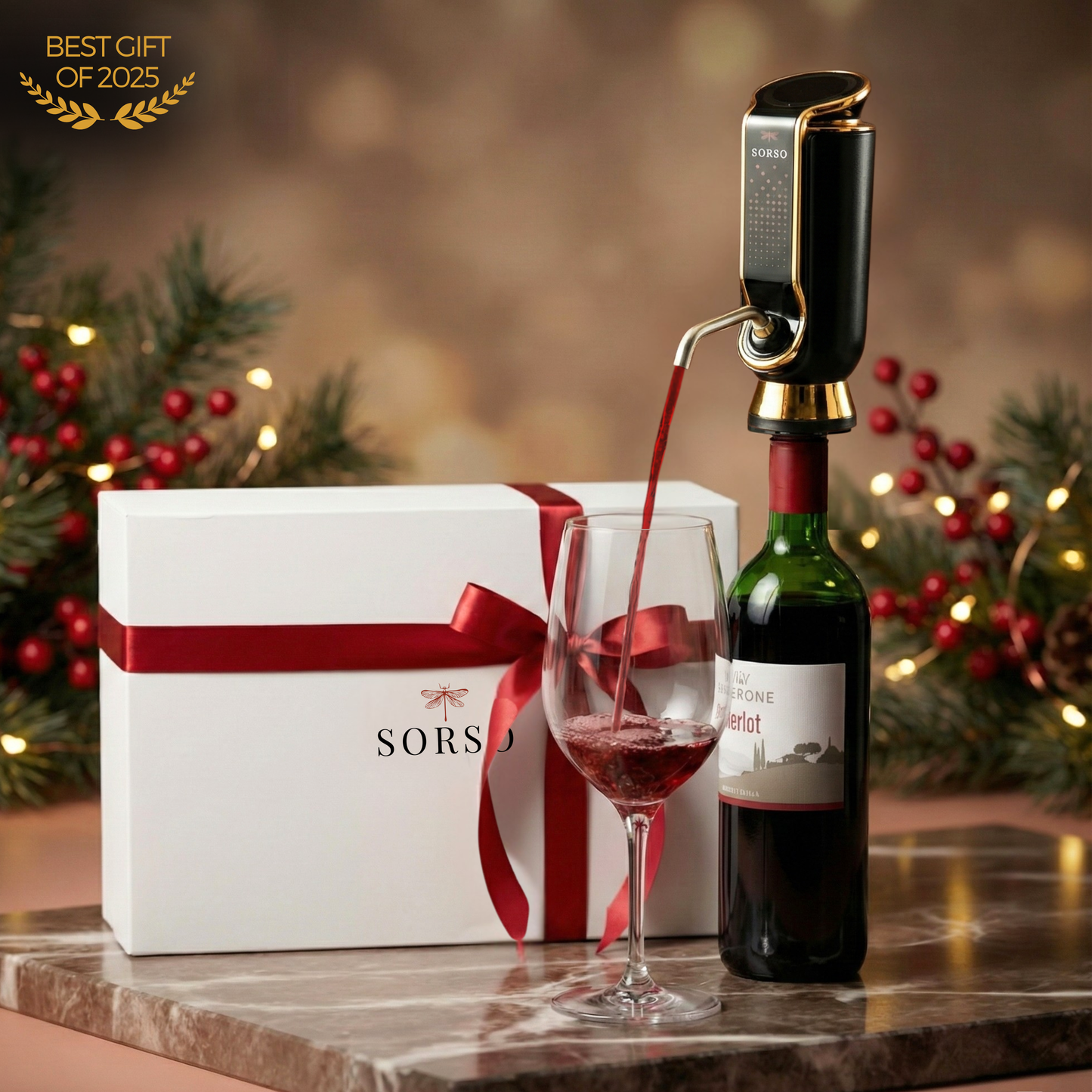 Sorso Wine Aerator, Preserver & Dispenser