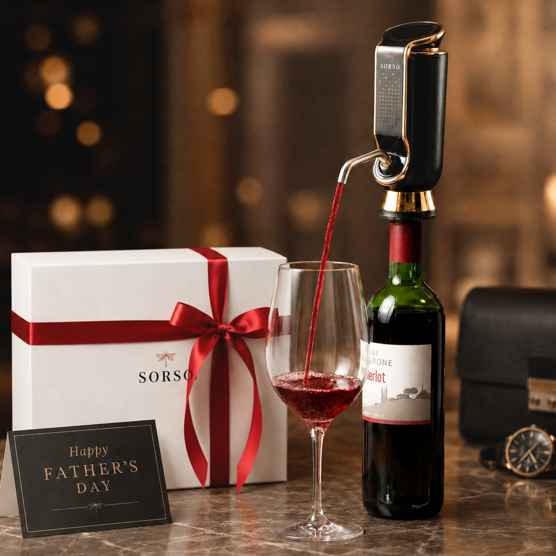 Sorso Wine Aerator, Preserver & Dispenser - SOLO